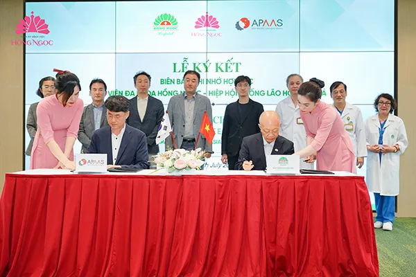 Lễ ký kết – Biên bản ghi nhớ hợp tác giữa Bệnh viện Đa khoa Hồng Ngọc và Hiệp hội chống lão hóa Châu Á Thái Bình Dương (APAAS)