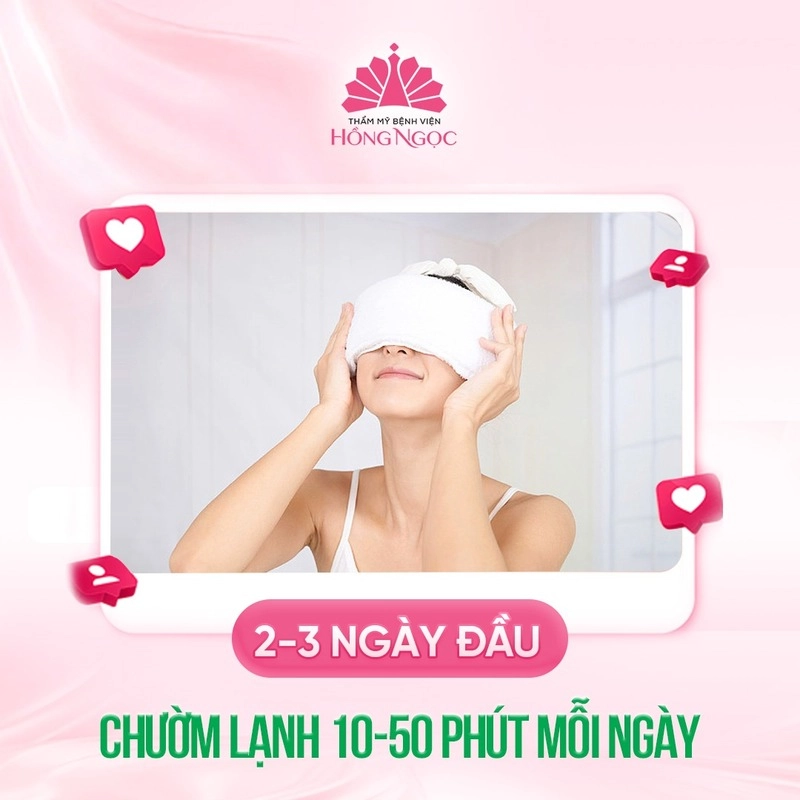chườm lạnh cho mắt