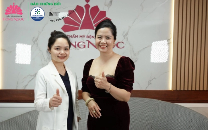 khách hàng trị nám tại Thẩm mỹ Bệnh viện Hồng Ngọc