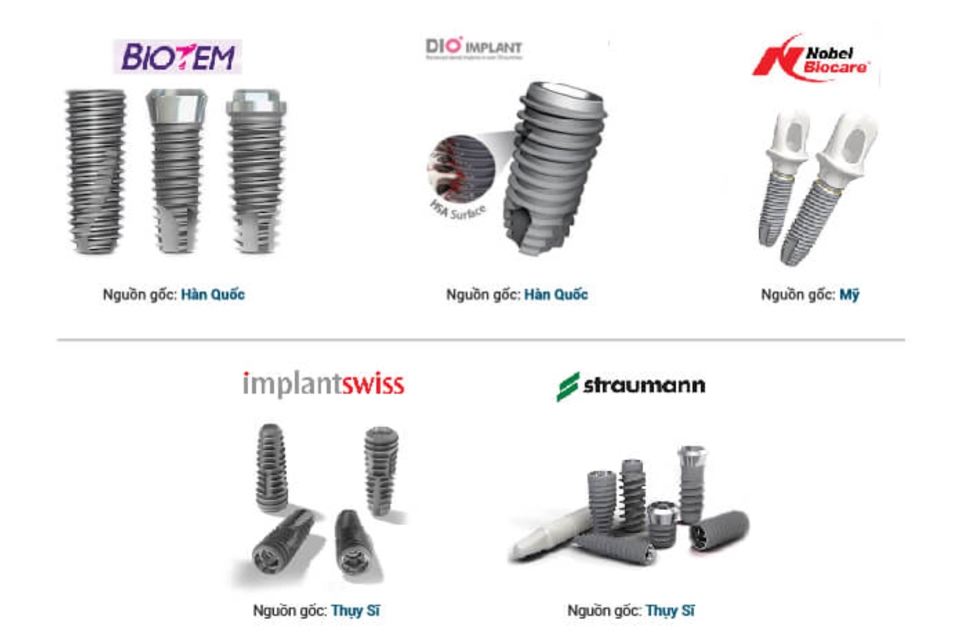 Hình ảnh minh hoạ trang thiết bị vật liệu Implant