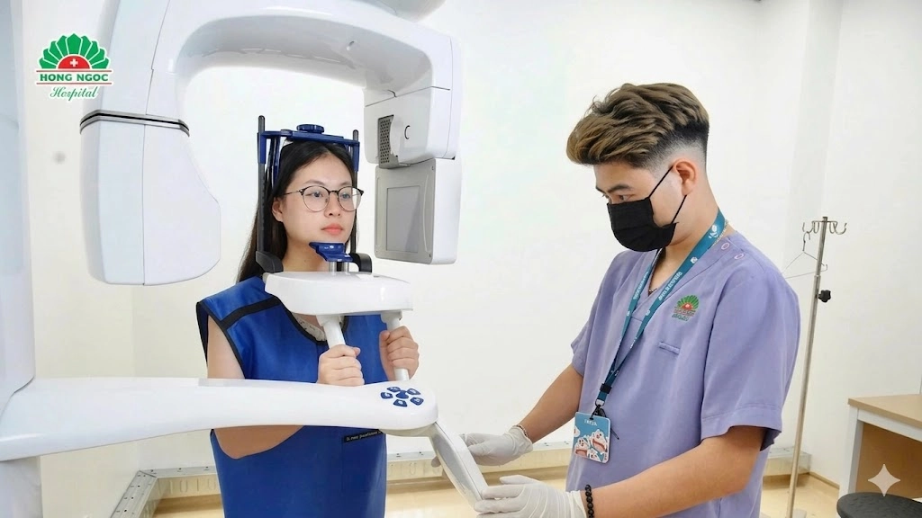 Khách hàng được chụp X-Quang răng bằng máy CT Cone Beam 3D