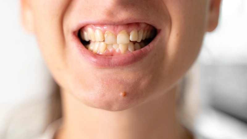 mặt lệch do sai khớp cắn